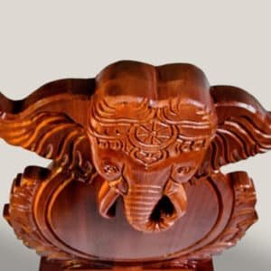 Traditional Wooden Ganesha Art Memento for Gifting